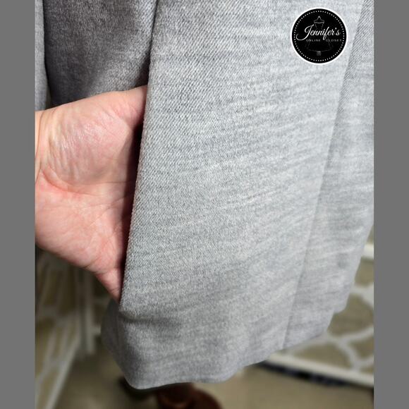 Lands' End Women's Gray Poly Blend Hidden Button Fully Lined Jacket Size 4X 30W - Picture 7 of 12